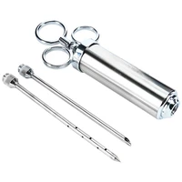 bbq tool marinade seasoning injector christmas turkey beef injectors stainless steel cooking meat syringe injection
