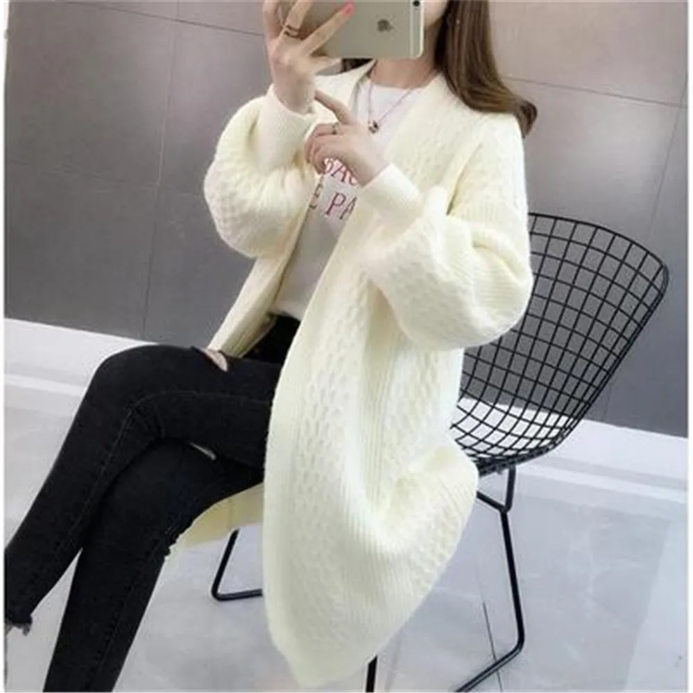 Весенний свитер кардиганы для женщин 2020 v-образный вырез рукав-фонарик открытая