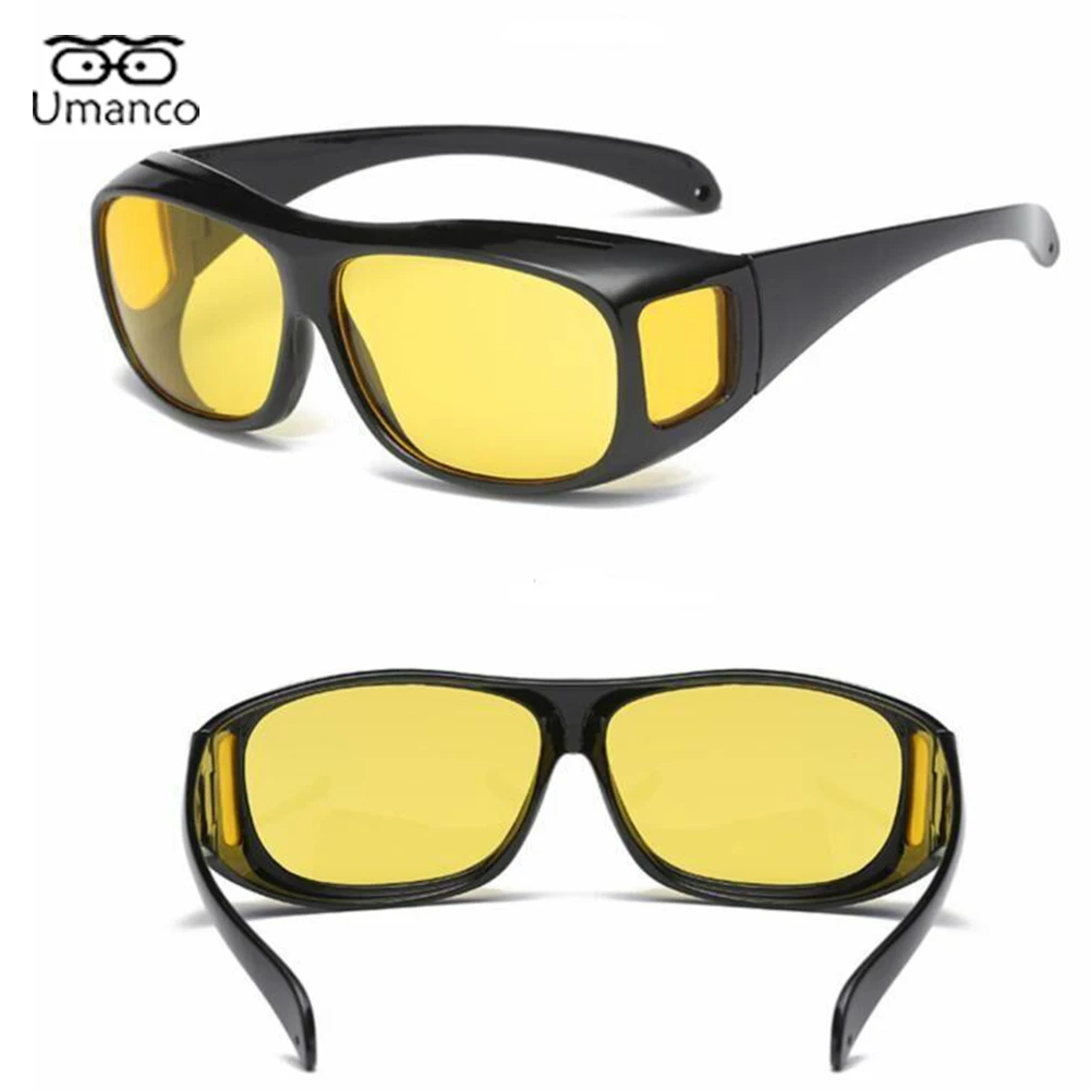 

Yellow Anti-Glare Night Vision Driver Goggles Night Driving Enhanced Light Glasses Fashion Sunglasses Goggles Car Eye Accessries