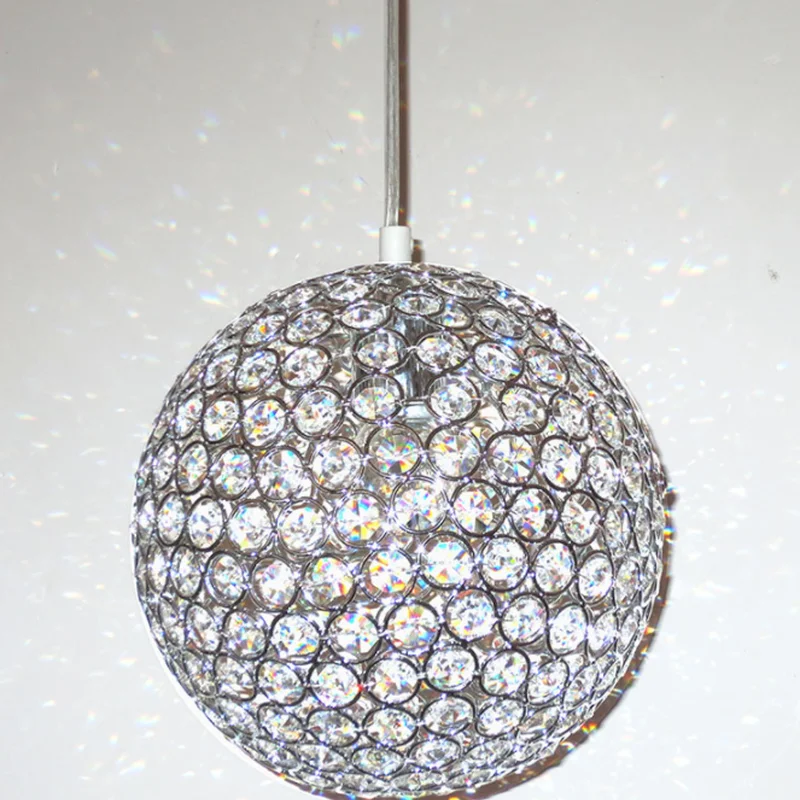 Круглая хрустальная люстра роскошная светодиодная лампа для ресторана спальни
