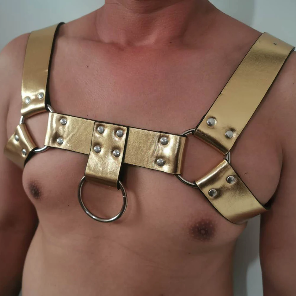 Мужское нижнее белье искусственная кожа бондаж костюмы пряжка мышечная застежка