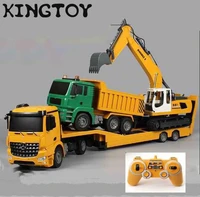 rc trailer big trailer 120 2 4g engineering electric tractor remote control car kids transfer car toys children rc tow truck