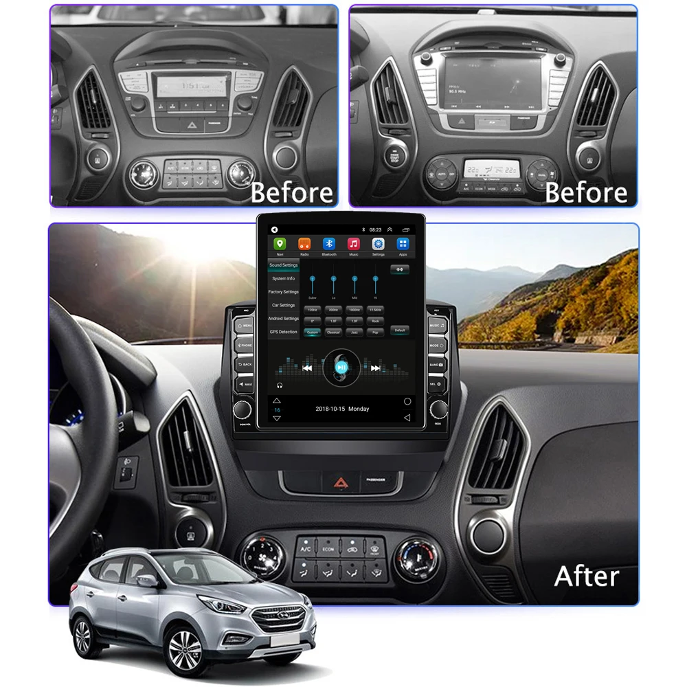 2.5D 9 7 &quotTesla экран Автомобильный мультимедийный плеер GPS навигатор WIFI для Hyundai Tucson 2