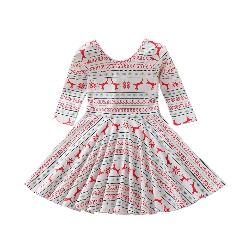 A Платье для девочек vestidos; Детские платья для девочек; vestido infantil; рождественское платье на Хэллоуин; vestid; Повседневное платье с длинными рукавами и рисунком; Z4 - Цвет: A