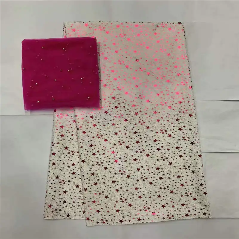 Fashion Design Swiss Cotton Printing Metallic Fabric 5+2 Yards Match voile Lace Tissu For Ladies Wedding Dress! LXF9233 | Дом и сад