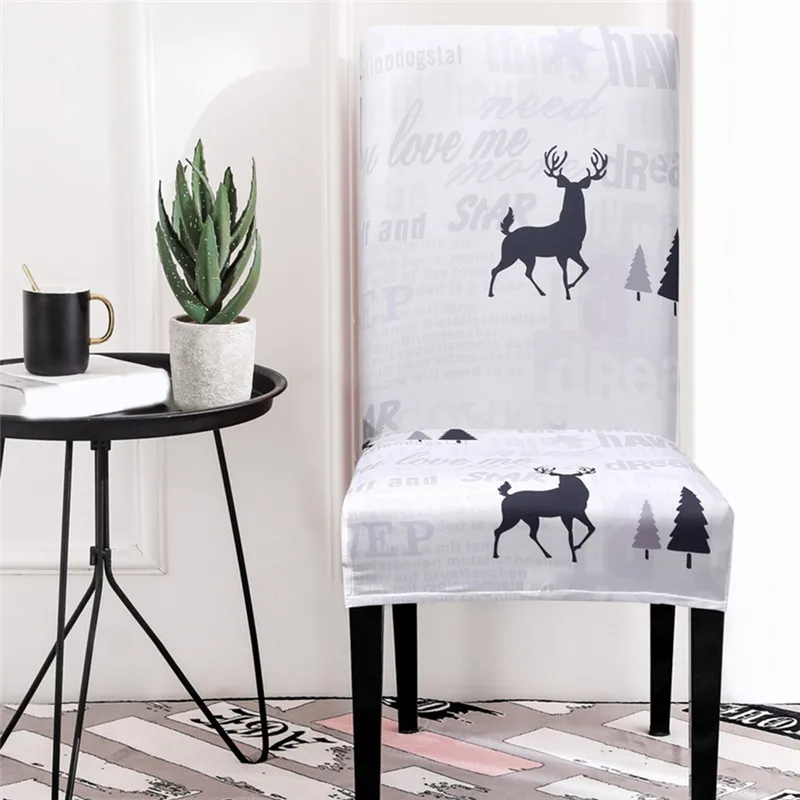 Чехол для стула с принтом Рождество большие эластичные Чехлы чехлы на кресла