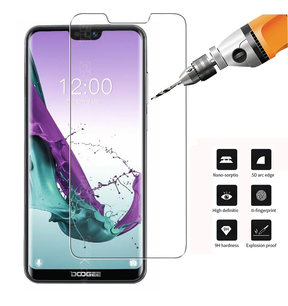 Закаленное стекло Для Doogee N10 5 84 &quotСтеклянная крышка 9H Защитная ультратонкая