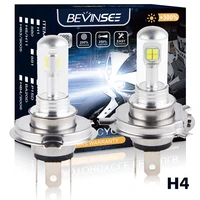 bevinsee h4 led moto light bulb 9005 hb3 9006 hb4 led headlight 12v 6500k white h8 h9 h11 h3 880 881 led fog lamp 2pcs