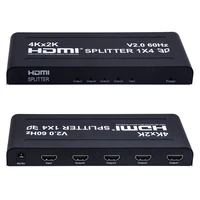 4k 60hz hdmi 2 0 splitter 1x2 1x4 hdmi splitter 1 in 4 out hdmi switch video converter for ps4 stb dvd pc output to 4 tv monitor