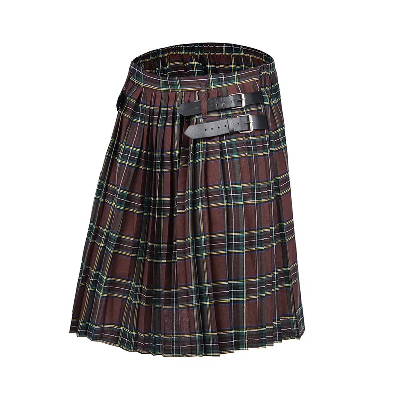 2020 шотландские мужские Kilt традиционный клетчатый Пояс Плиссированные