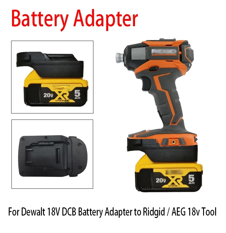 Адаптер преобразователя аккумулятора 18 В постоянного тока для Dewalt адаптер в Ridgid /
