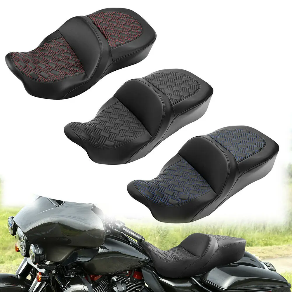 

Motorcycle Rider Driver Passenger Seat For Harley Touring Street Glide Road Glide Road King Electra Glide 2009-2021 2020 2019 18