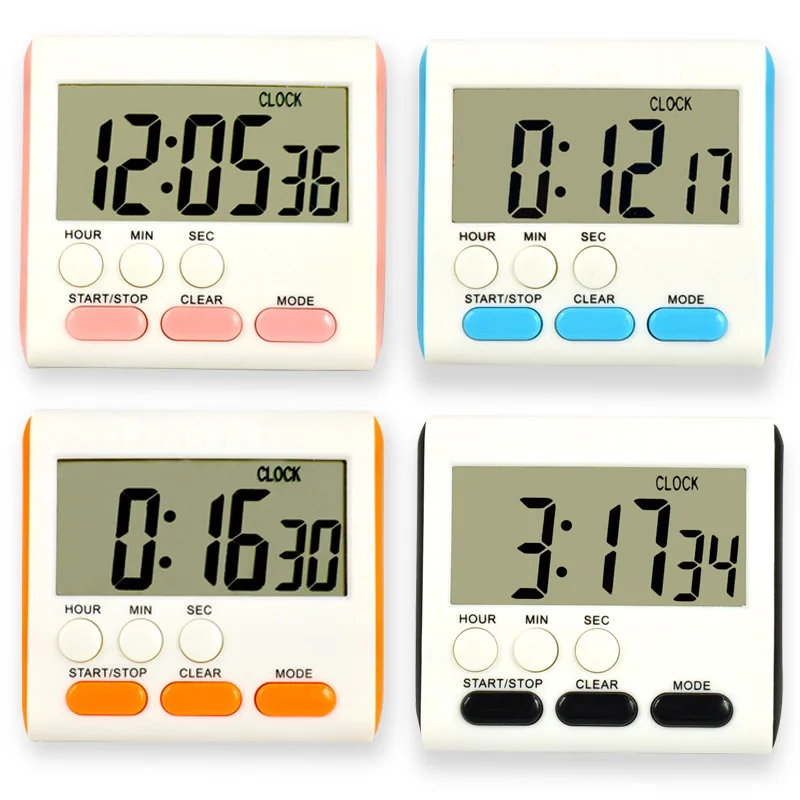 Kitchen Clock English 24-hour Electronic Timer Digital Reminder Alarm Clocks Cooking Countdown LCD Multifunction Home | Дом и сад