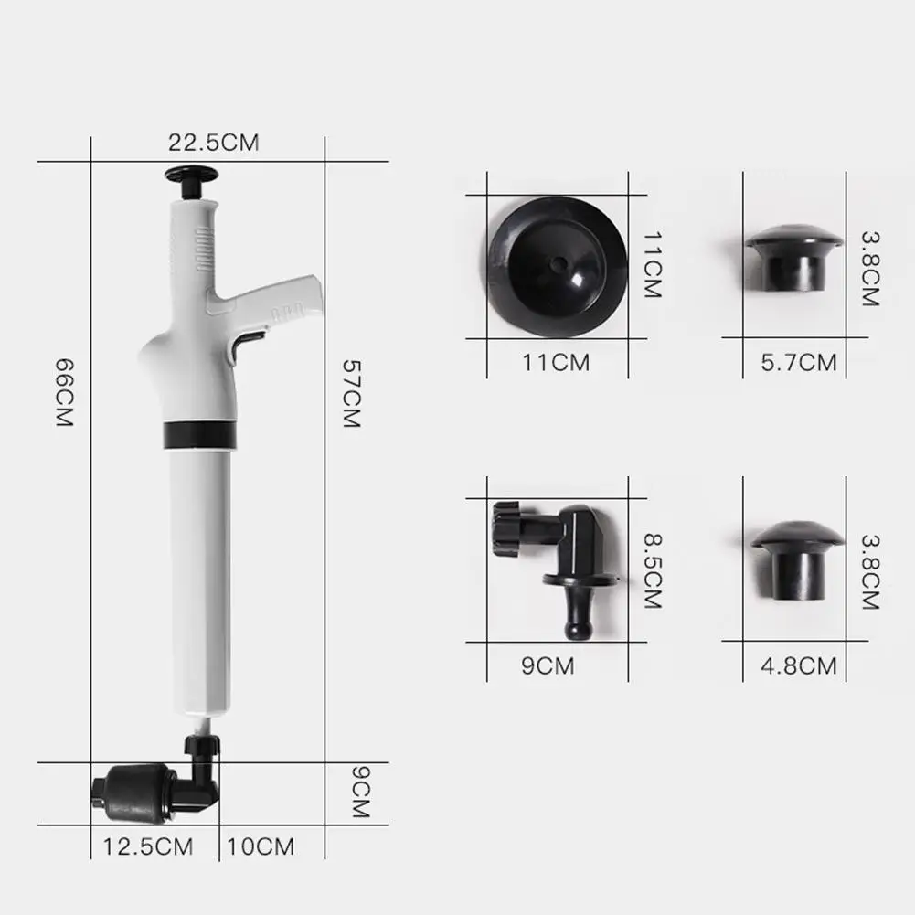 

Toilet Dredger Air Drain Blaster Plunger High Pressure Sink Dredger Cleaner Household Toilet Bathroom Drainage Cleaning Tool