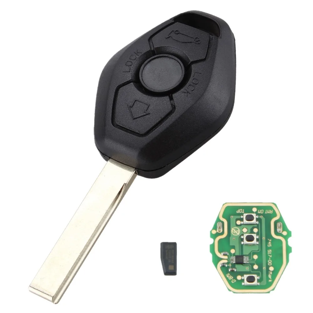 OEM 3-кнопочный дистанционный ключ с 2 трековыми лезвиями 315 МГц 433 ID44 7935 Чип для BMW EWS