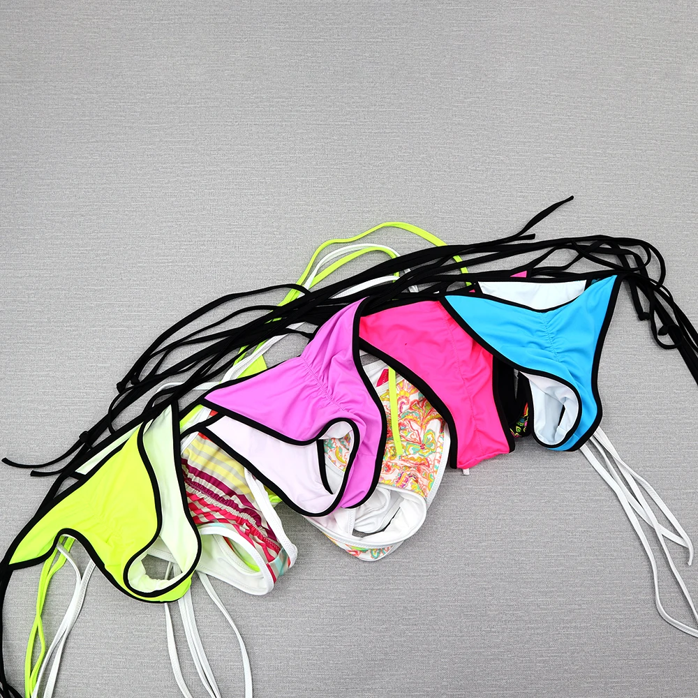 Женское бикини стринги с Т образным вырезом на спине сексуальное Бразильское