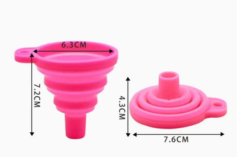 Силиконовая утечка масла складные воронки пищевой чистый силикон мини воронка