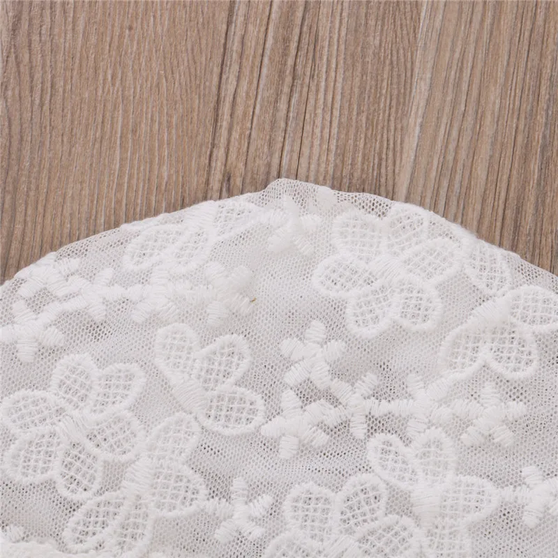 Baby Lace Hats Flower Embroidery Turban Hat Sunbonnet Newborn Infant Girls Lovely Princess Ruffles Caps Drawstring Accessories | Детская