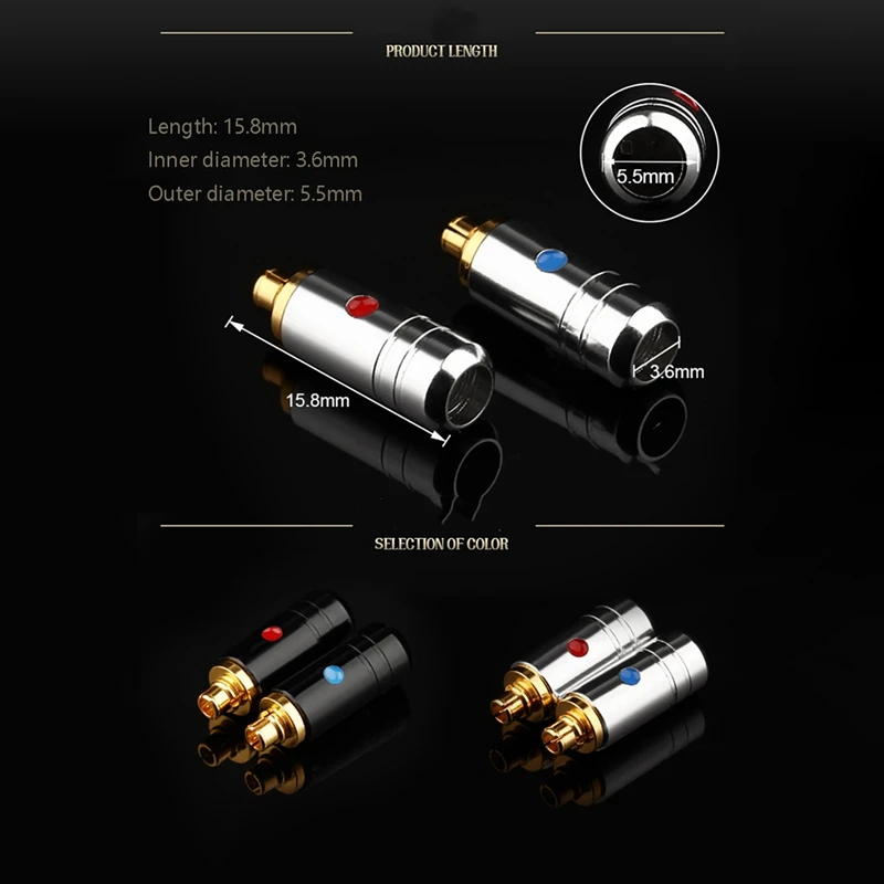 

Earphone Pin MMCX Plug Audio Jack Gold Plated Copper DIY Custom Splice Adapter for N5005 FD01 SE846 W60 Plugs