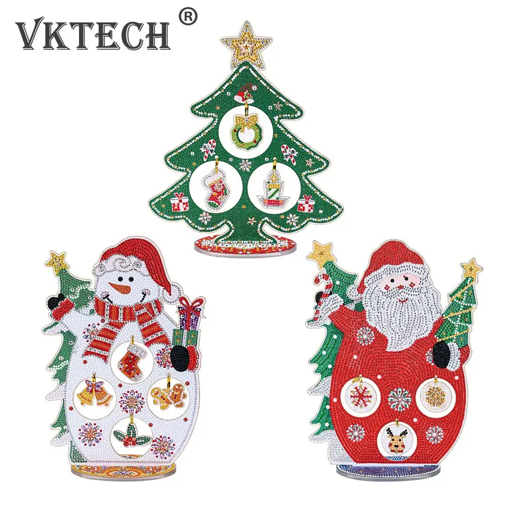 

Кристалл Рождественский узор Алмазный рисунок акриловая статуя настольный мини Стразы мозаика Набор для творчества фигурки ручной работы ...