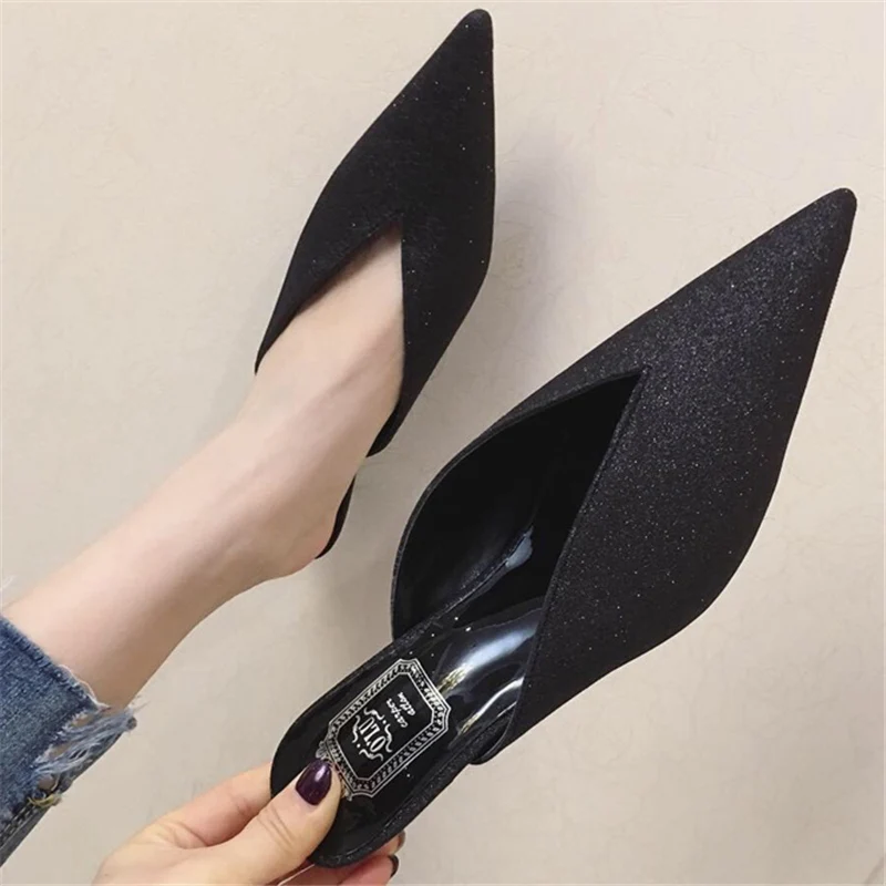 2019 г. Женские брендовые Тапочки низкий каблук женские повседневные тапки слипоны