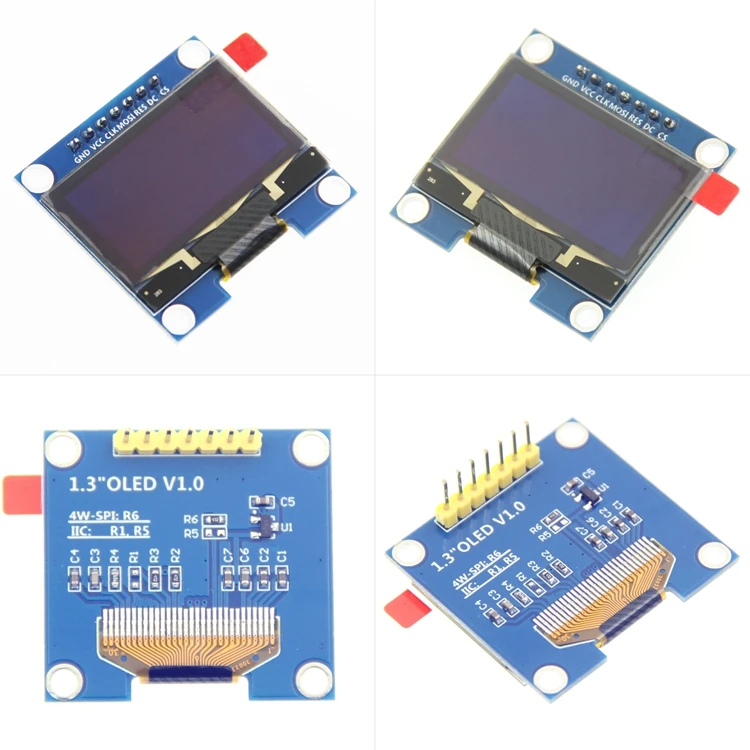 Модуль OLED SSD1106 белый 1 3 дюйма 10 шт. совместим с интерфейсом SSD1306 IC 128*64 IIC/SPI |