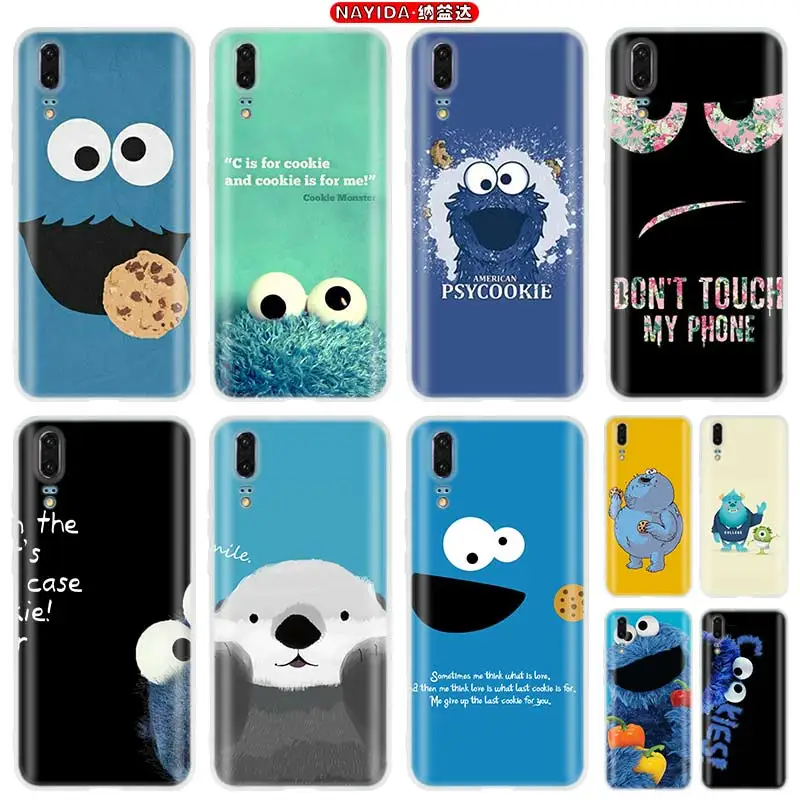 

Soft Silicone Case For Huawei P50 P40 P30 P20 Lite Pro P Smart Z 2019 2020 Elmo Cookie Monster