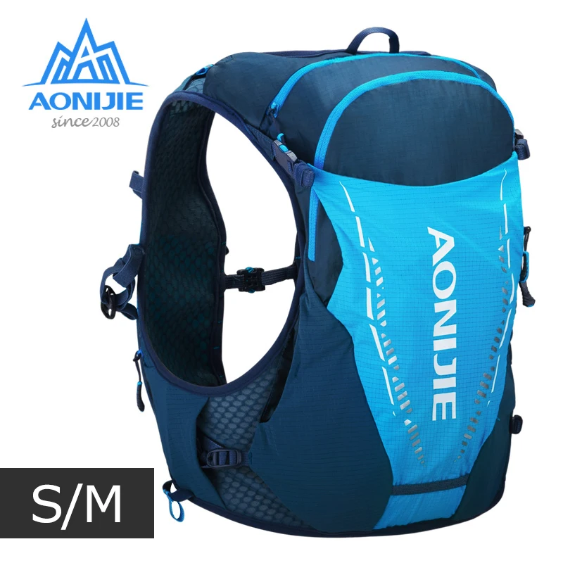 

AONIJIE Size Ultra Vest 10L Hydration Backpack Pack Bag With 2pcs 420ml Soft Water Flask Hiking Trail Running Marathon C9103 SM