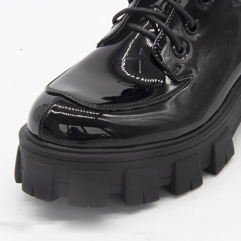 

Black pu material comfortable non-slip female ankle boots 2020 new fashion female ankle boots flat heel