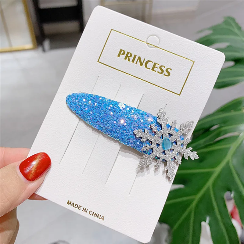 1 шт. аксессуары для волос со снежинками заколки с кристаллами женщин зимние