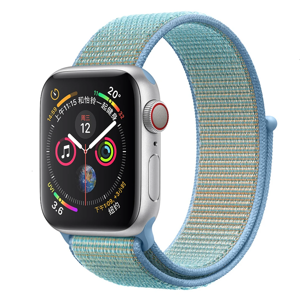 Cornflower Нейлоновый ремешок для Apple Watch серии 5 42 мм iwatch 44 мм ремешок 38 мм 40 мм iwatch sreies 4 3 2 pulseira браслет ремешок для часов - Цвет ремешка: Cornflower