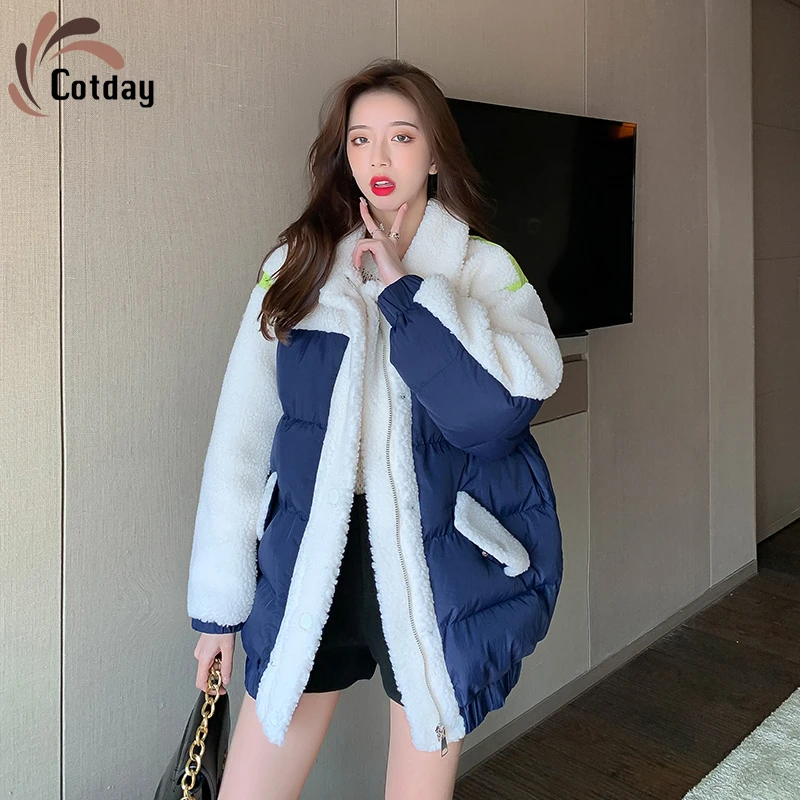 Куртка Хлопковая женская зимняя однобортная свободная 2020 | Женская одежда