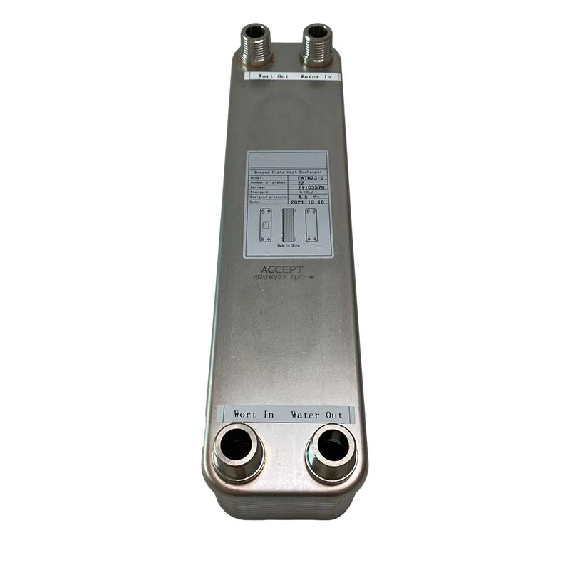 22 Plates ,4.5Mpa Brazed Plate Heat Exchanger , Floor And Water Heating,  Snow Melting