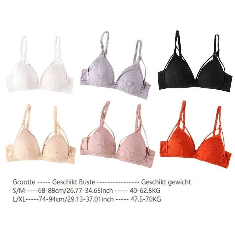 Бюстгальтер женский хлопковый с пуш-апом V8H8 | Женская одежда