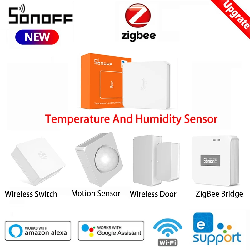 Смарт датчик температуры и влажности SONOFF ZigBee 3 0/беспроводной
