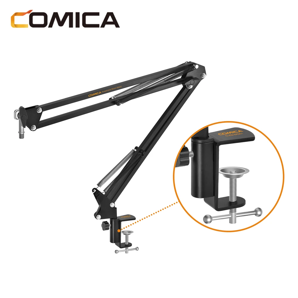 COMICA CVM-MS01 Suspension Boom Mic Stand Microphone Hanging Bracket with 3/8 and 5/8 Threaded Hole | Электроника