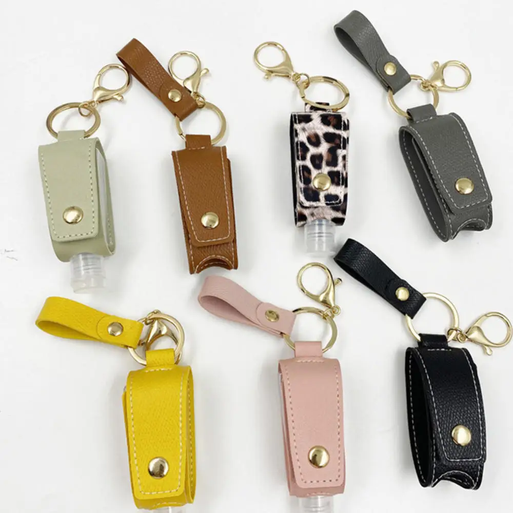 

New Portable Keychain Hand Sanitizer Holder Travel Bottle Refillable Bottle Containers Flip Cap Reusable Bottles with Keyring