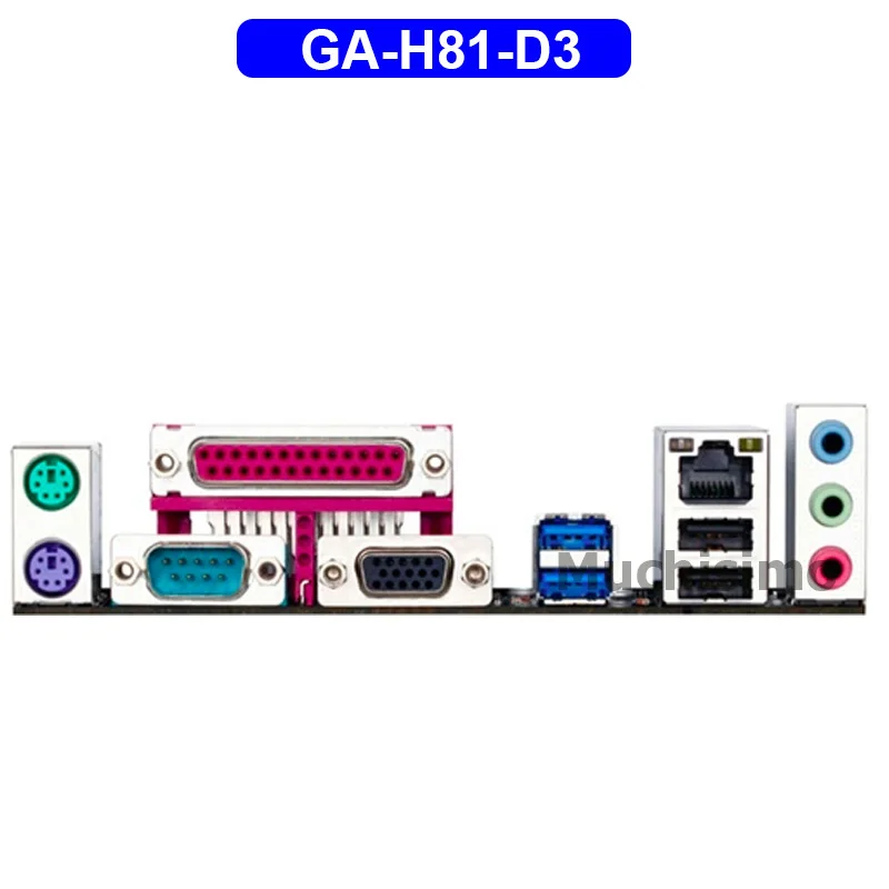 Оригинальная Материнская плата Gigabyte GA-H81-D3 LGA 1150 DDR3 H81-D3 для I3 I5 I7 16 Гб USB3.0 H81 рабочего стола материнской платы Восстановленное
