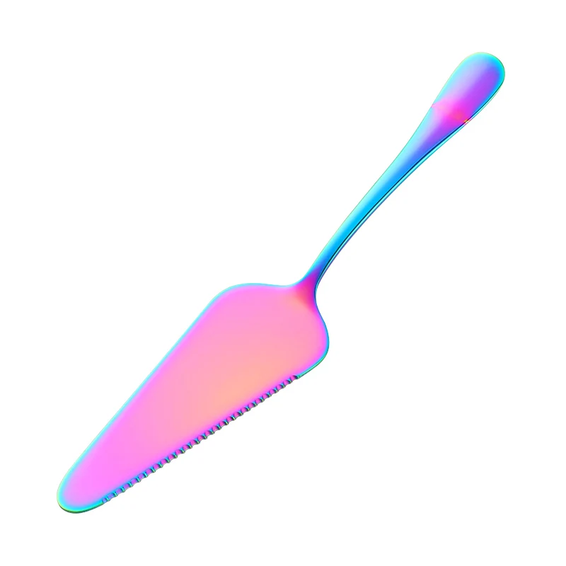 Rainbow 2pcs 2 шт. розовый золотой нож для выпечки скребок Выпекать черный нож для хлеба лопатка для торта свадебный торт украшения набор ножей - Цвет: Rainbow 2pcs
