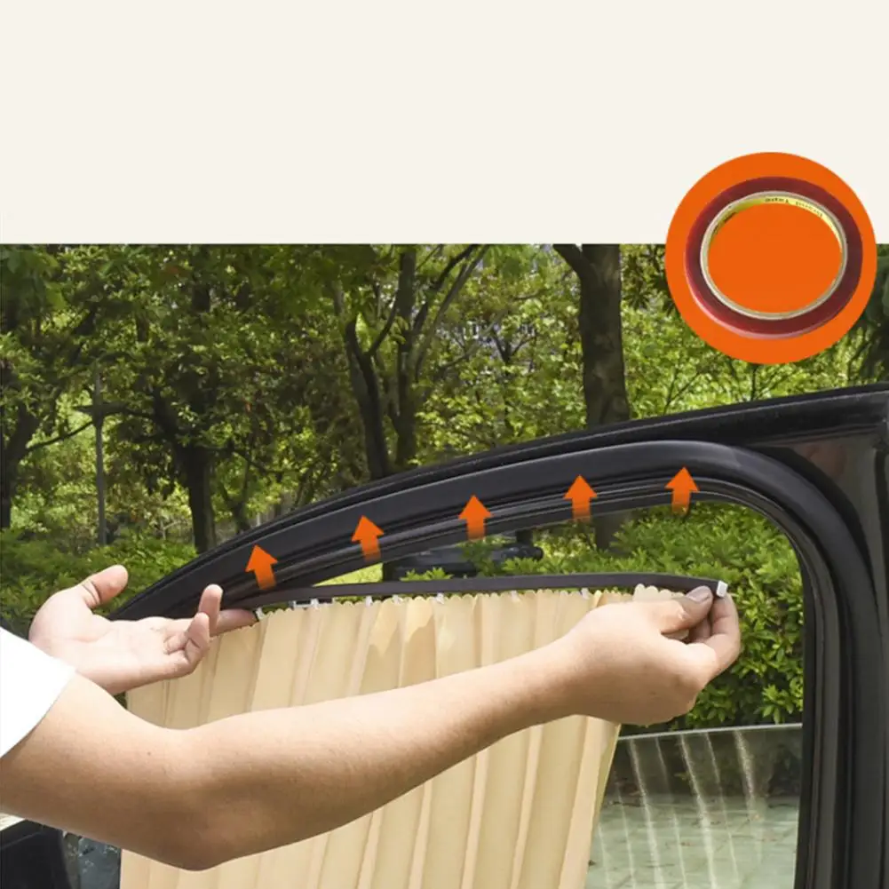

In-stock Car Curtain Sun Shade Window Sun Insulation Automatic Magnetic Extension Track Universal Car Sunshade
