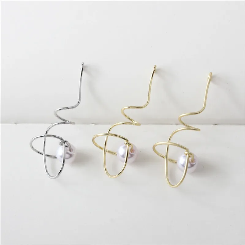 

30pcs/lot beads decoration geometry winding spiral irregular shape alloy floating locket charms diy jewelry earring accessory