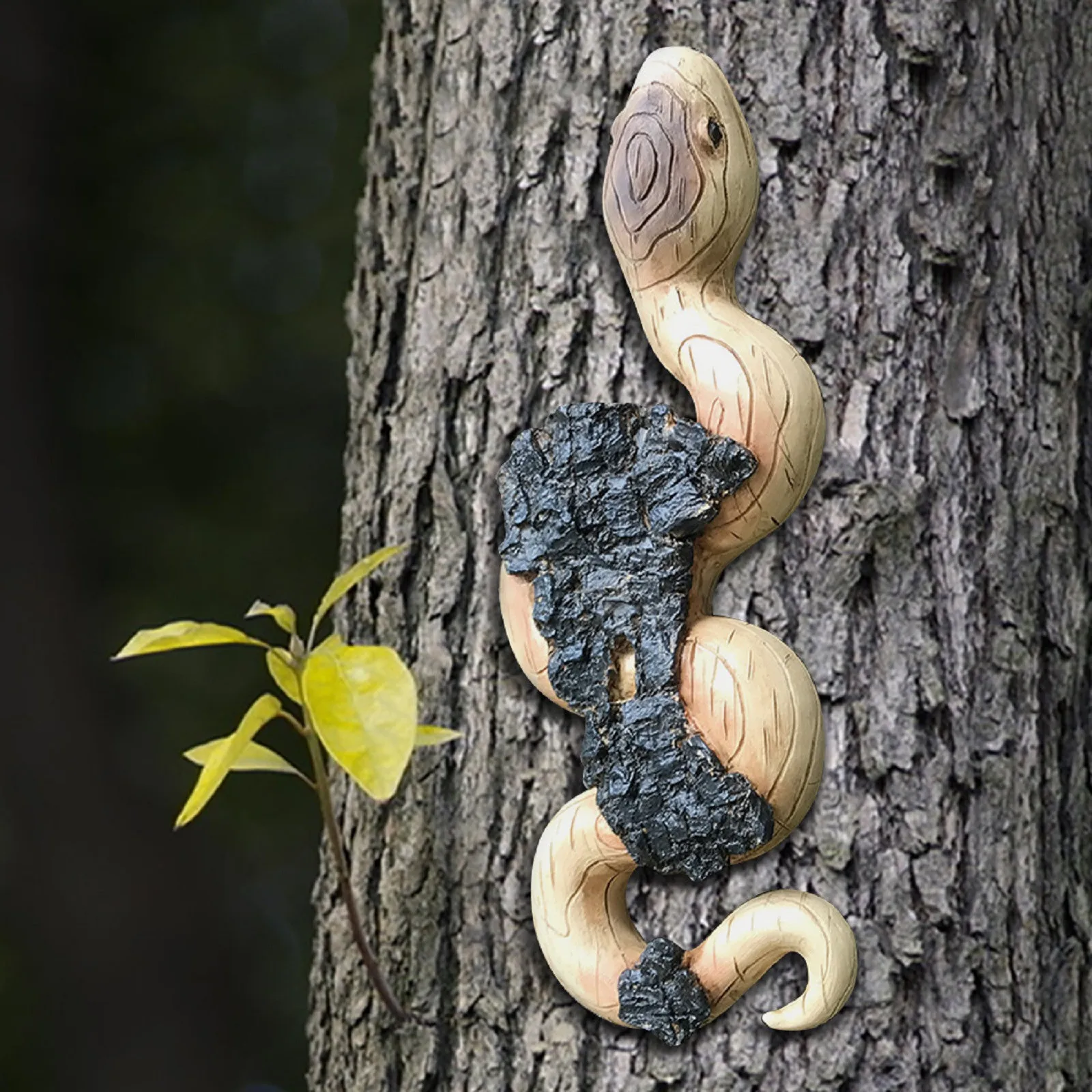 Смола статуя в форме змеи сада дерево Главная Decrotations фигурка змея животных