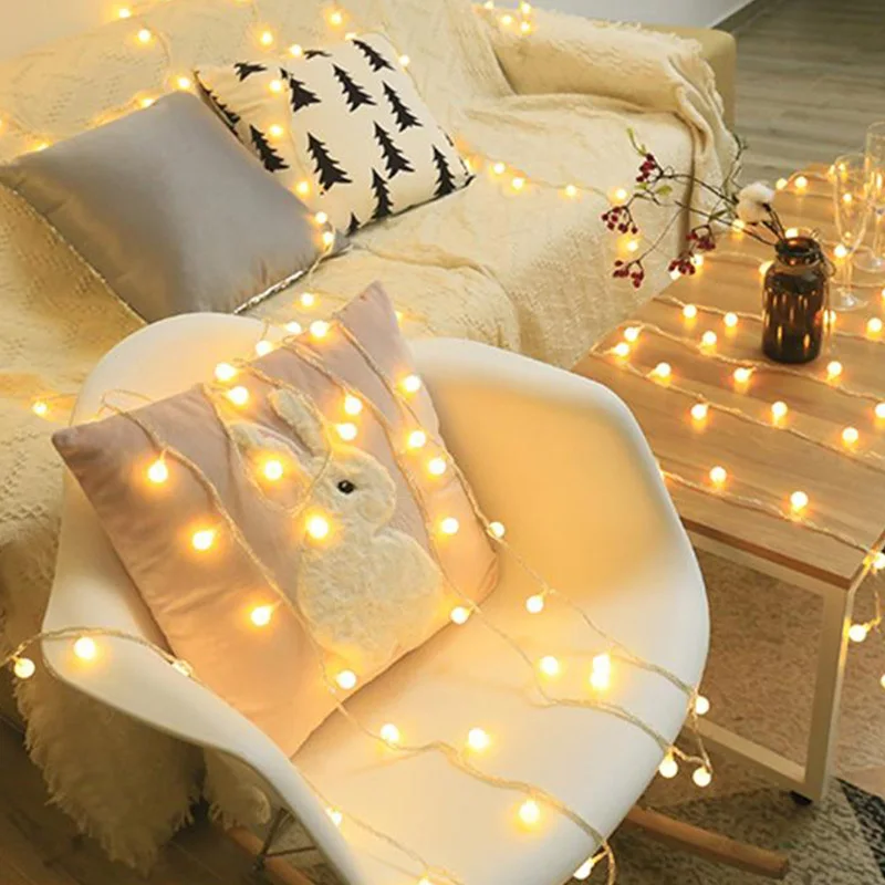 2 м 3 6 сказочная гирлянда светодиодный шар гирлянды водонепроницаемый для