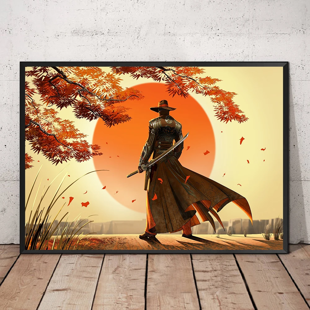 

Japanese Samurai Posters And Prints Abstract Wall Art Pictures HD Bushido Canvas Painting For Living Room Home Decoration