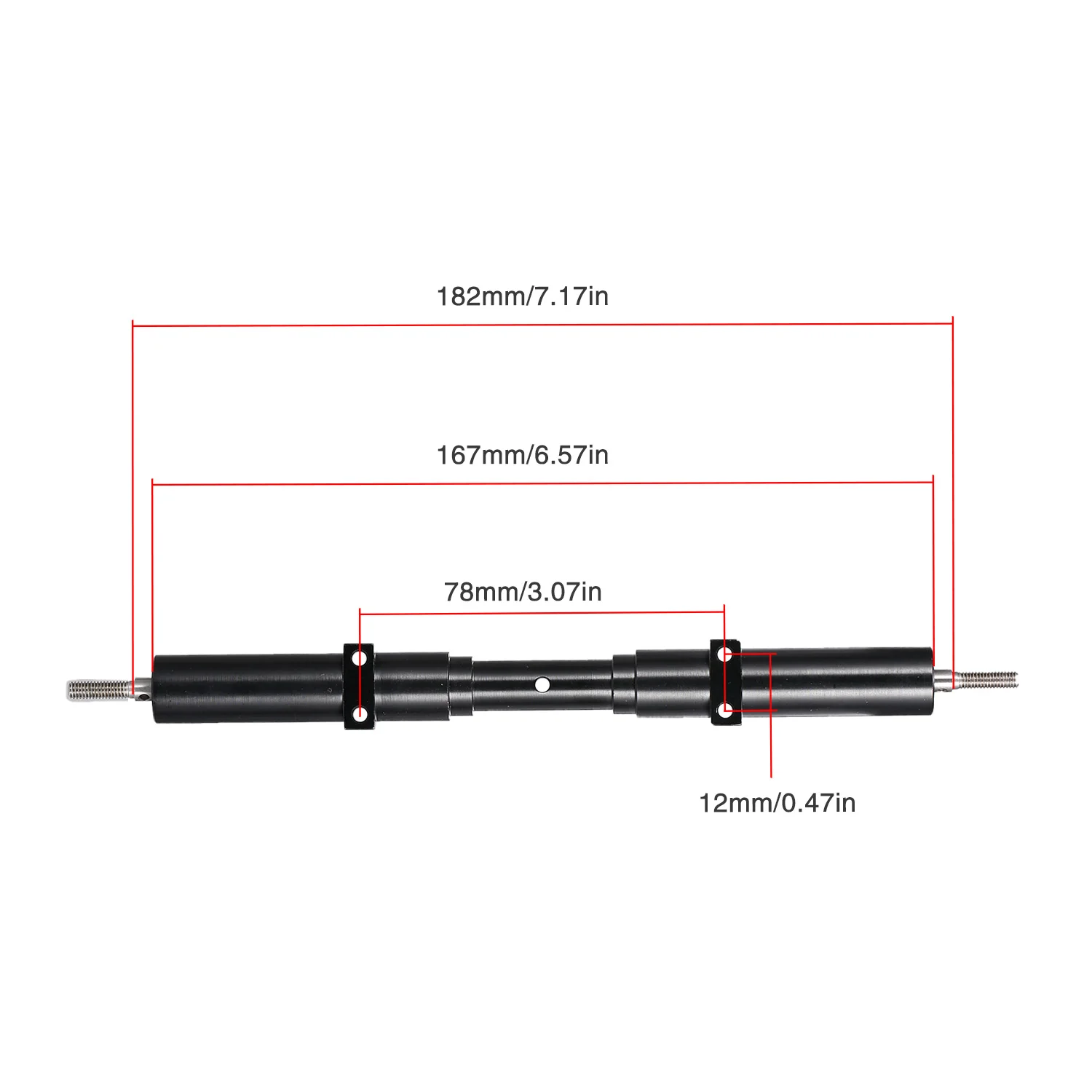 167 мм Металлическая задняя ось колеса неприводная трансмиссионная для Tamiya 1/10 RC