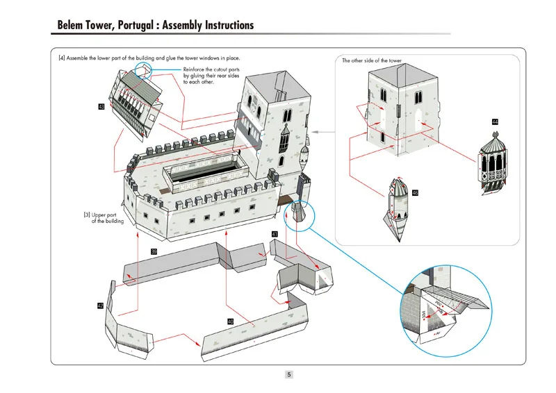 

Portugal Belem Tower DIY 3D Paper Model Building Kit Cardboard Art Crafts Child Educational Puzzle Toys