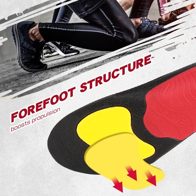 FootMaster EVA Running Insoles Foot Arch Support Sports Shoes Inserts Heel Protecto For Men Women Orthopedics Feet Insoles