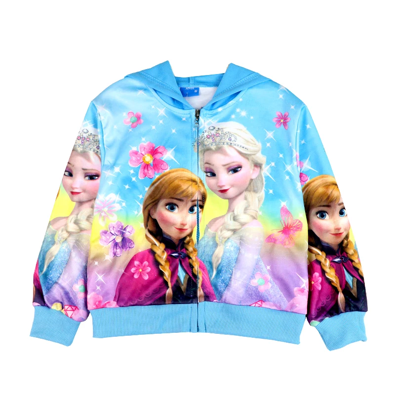 Детская толстовка с капюшоном для девочек принтом