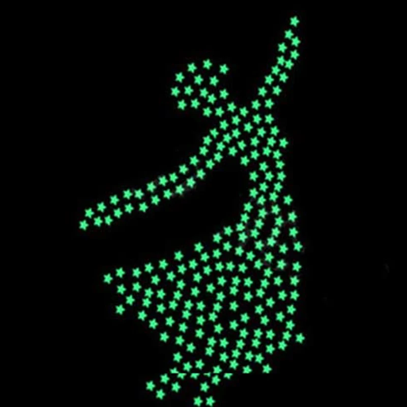 3 см Световой Стикеры светящаяся звезда постоянного Светящиеся Настенные