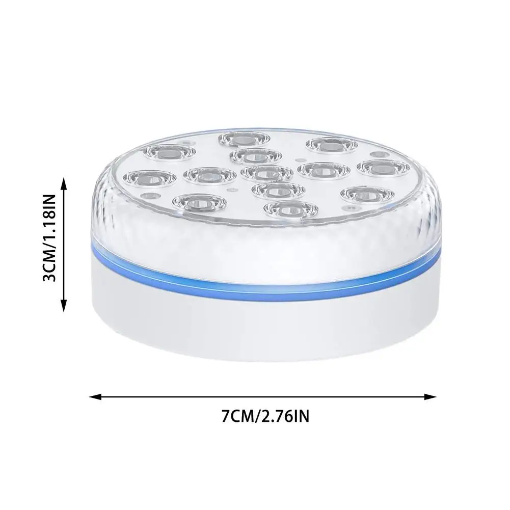 

16 Color Underwater Light LED Submersible Swimming Pool Lamp IP68 Waterproof With RF Remote for Fish Tanks Aquariums